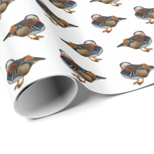 Mandarin Frenzy Presentpapper (Vit)