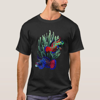 Mandarin Goby Saltwater Reef Aquarium Fish Art T Shirt