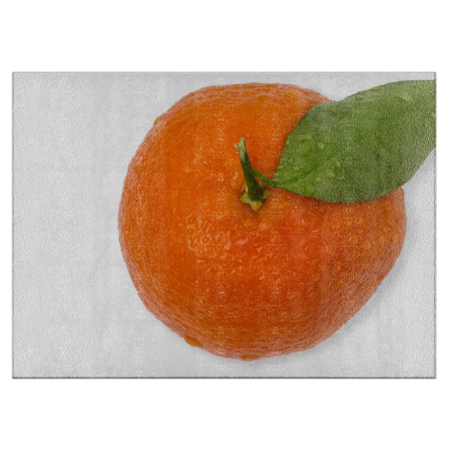 Mandarin med grönt löv (Framsidan)