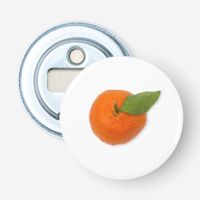 Mandarin med grönt löv flasköppnare (Framsidan)
