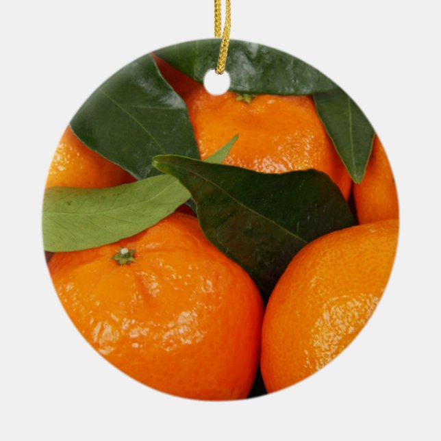 Mandarin-Orangar Julgransprydnad Keramik (Framsidan)