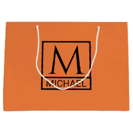 Mandarin Orange Gift Bag med Initial & Namn