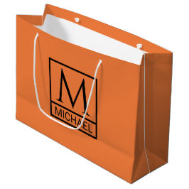 Mandarin Orange Gift Bag med Initial & Namn