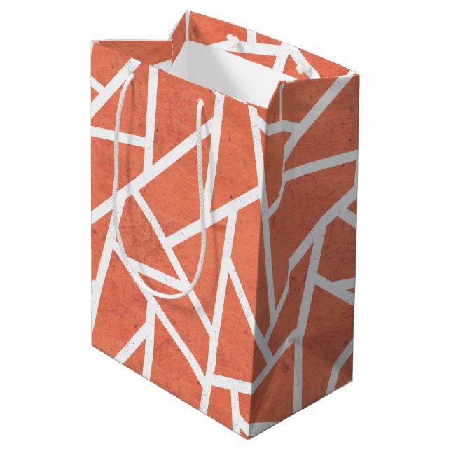 Mandarin orange mosaic mönster (Baksidan Vinklad)