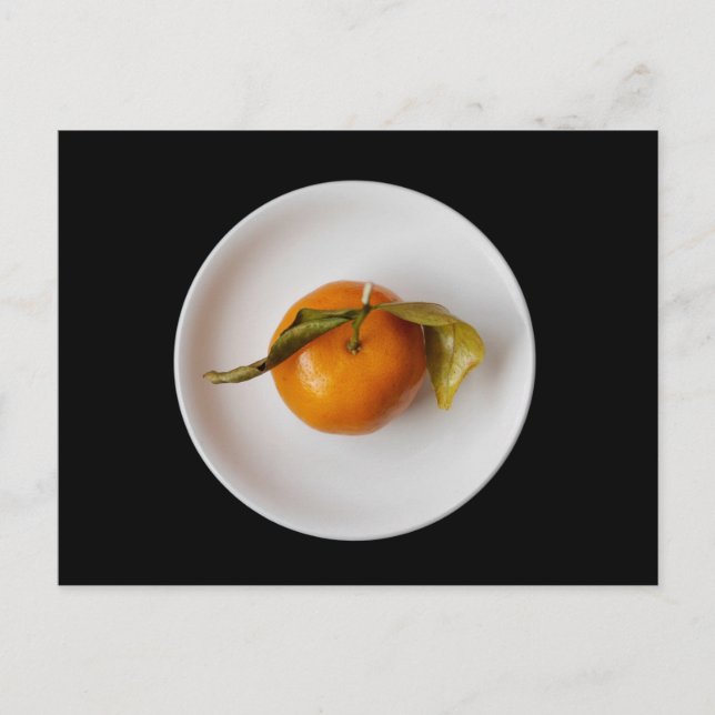 Mandarin Orange Porträtt still Life, Zen Unique Vykort (Framsida)
