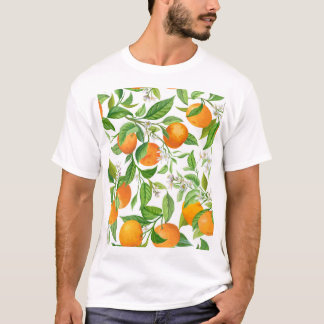 Mandarin: Tropiskt färgat Mönster T Shirt
