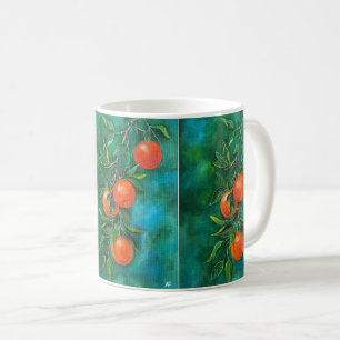 Mandariner på en vintersnatt av Alfred Fox Kaffemugg