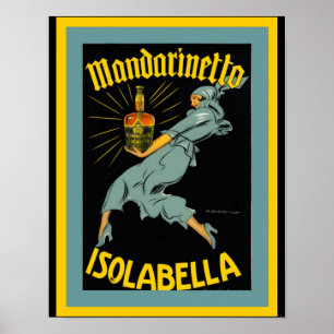 Mandarinetto Isolabella Vintage Reklamaffisch Poster