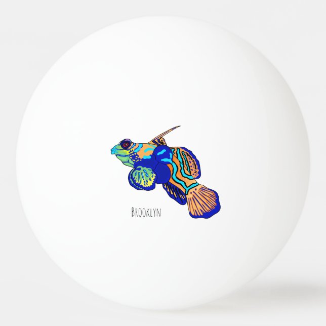 Mandarinfish cartoon illustration  pingisboll (Framsidan)