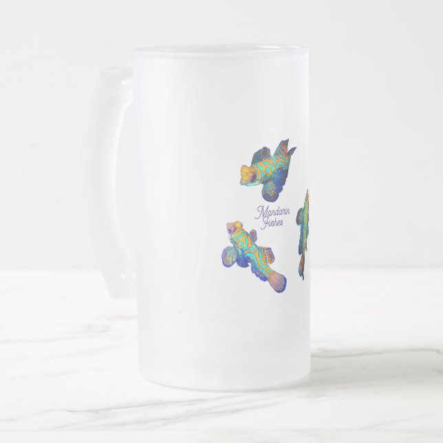 Mandarinfiskar  frostat ölglas (Framsida vänster)