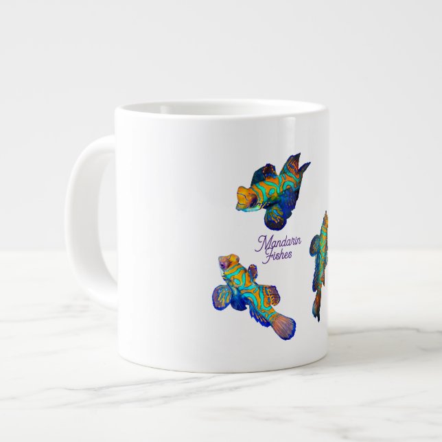 Mandarinfiskar  jumbo mugg (Framsida vänster)