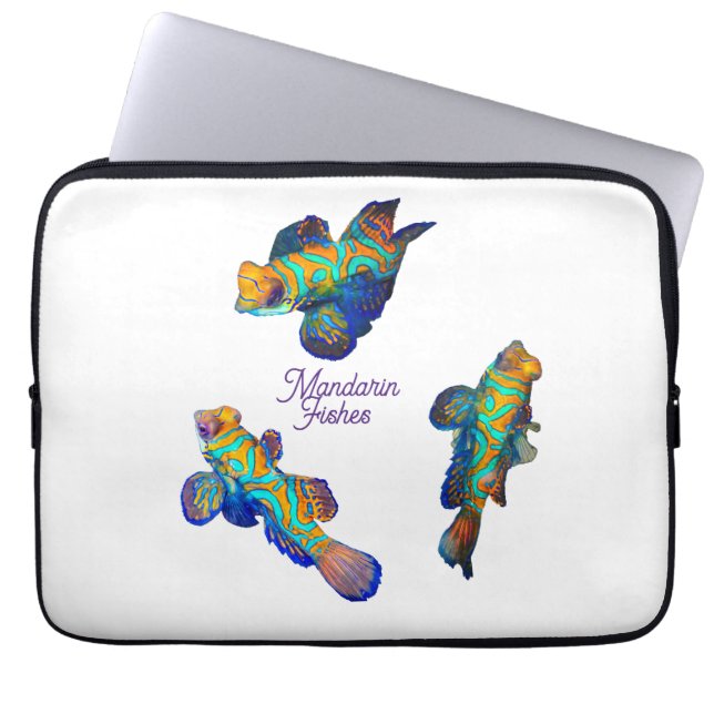 Mandarinfiskar  laptop fodral (Framsidan)