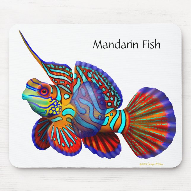 MandarinGobyDragonet fisk Mousepad Musmatta (Framsidan)