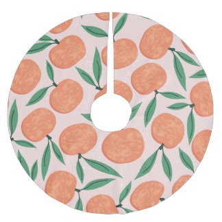 Mandarins vintage: Upprepande av frukten struktur. Julgransmatta Borstad Polyester
