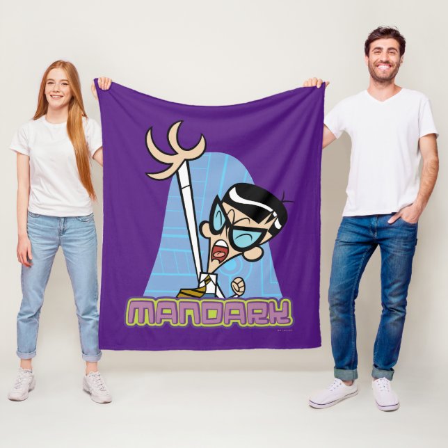 Mandark Character Namn Graphic Fleecefilt (På plats)