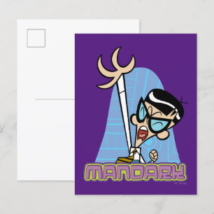 Mandark Character Namn Graphic Vykort
