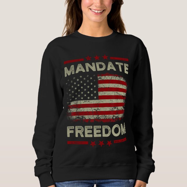 Mandate Freedom American Flagga Support Medical Fr T Shirt (Framsida)