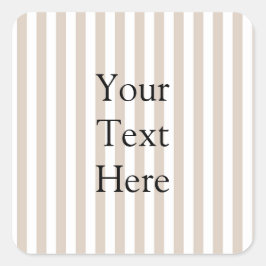 Mandel & Vita Ränder  Fyrkantigt Klistermärke