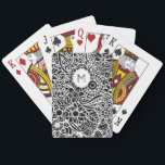 Mandela blomster monogram INITIAL Svart Vitt Casinokort<br><div class="desc">Mandela blomster mönster i svart och vitt med anpassad monogram INITIAL i svart. Lätt att anpassa egen text,  textfärg. Perfekt för ALLA tillfällen,  återträff,  festgåva,  födelsedagstema,  rolig händelse. Färgrik,  Djärv,  Rolig. Blanda och matcha vår hela Svart & Vit Kollektion av TMCdesigns.</div>