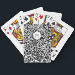 Mandela blomster monogram INITIAL Svart Vitt Casinokort<br><div class="desc">Mandela blommönster i svart och vitt med anpassad monogram INITIAL i svart. Lätt att anpassa egen text,  textfärg. Perfekt för ALLA tillfällen,  återträff,  festsaker,  födelsedagstema,  rolig händelse. Färgrik,  Djärv,  Rolig. Blanda och matcha vår hela Svart & Vit Kollektion av TMCdesigns.</div>