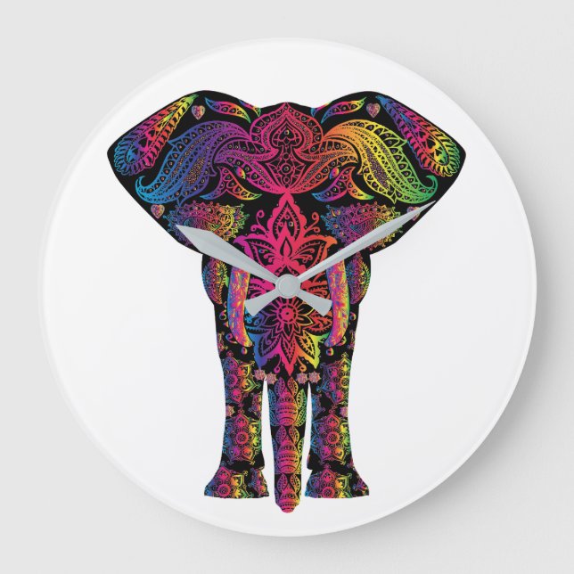 Mandela Elephant Stor Klocka (Framsida)