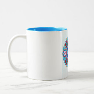 Mandela sur tasse bleu Två-Tonad mugg