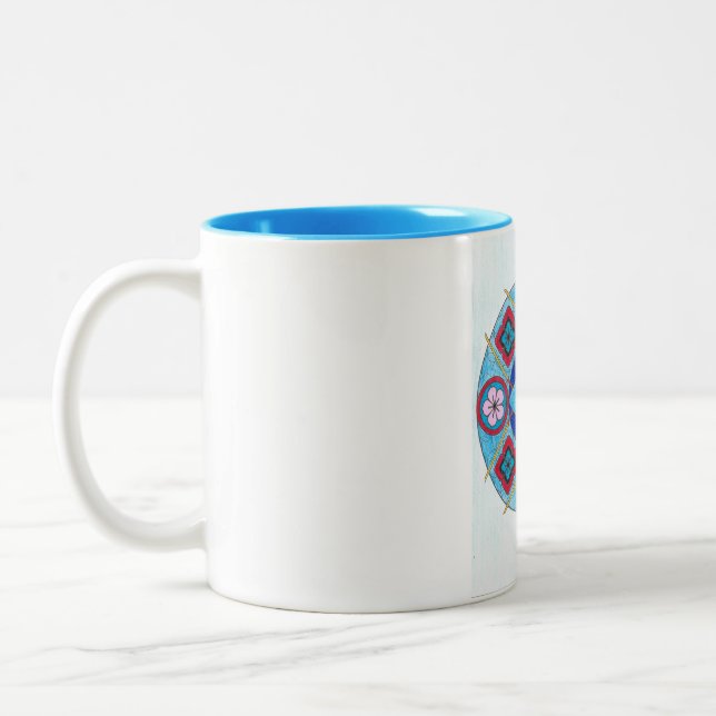 Mandela sur tasse bleu Två-Tonad mugg (Vänster)