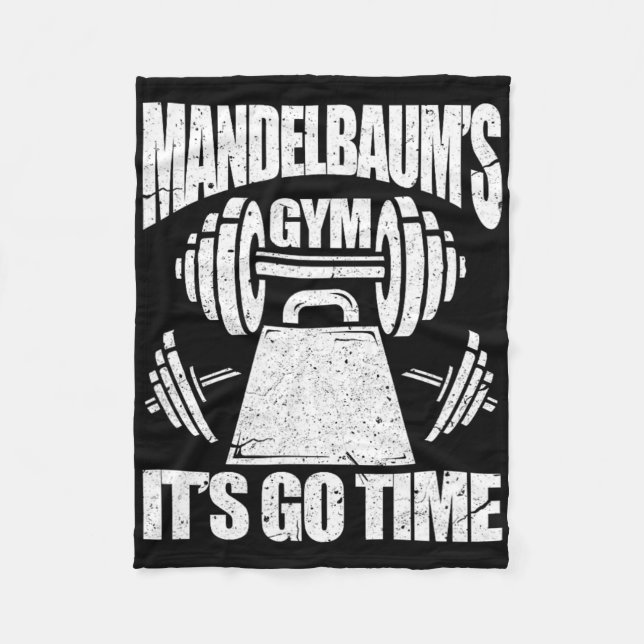 Mandelbaums Gym Funny Bodybuilding Gym Workout Gi Fleecefilt (Framsidan)
