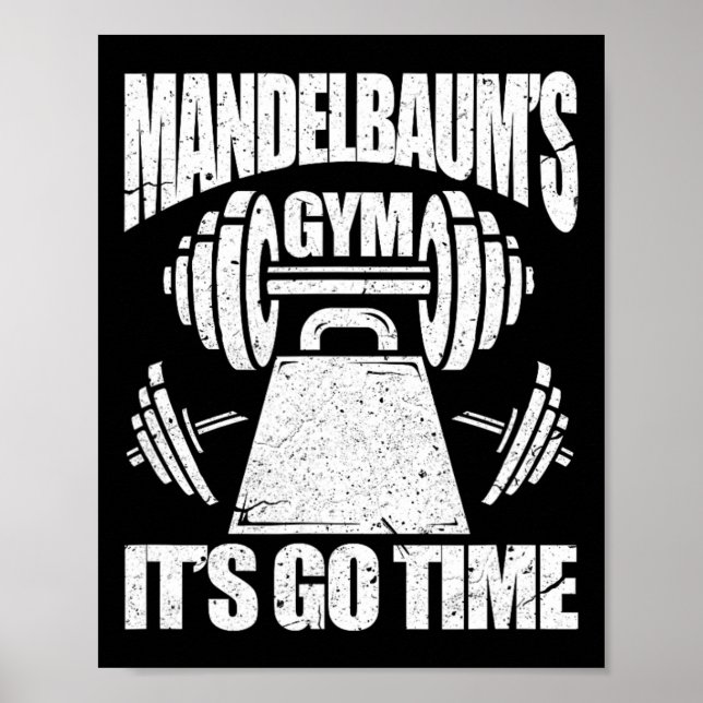 Mandelbaums Gym Funny Bodybuilding Gym Workout Gi Poster (Framsidan)