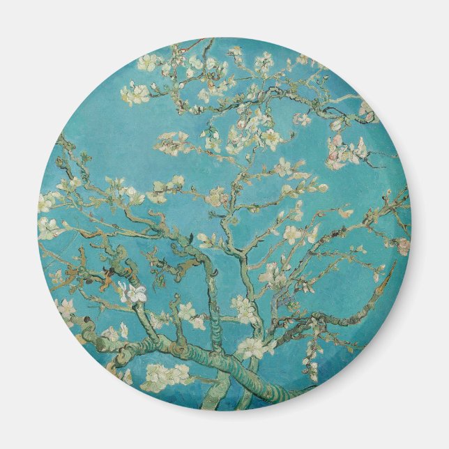 Mandelblom, Oljemålning, Vincent Van Gogh Magnet (Framsidan)