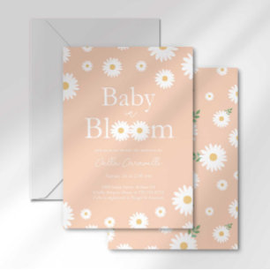 Mandelblomma Baby i Knopp Baby Shower Inbjudan