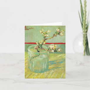 Mandelblommar förgrena sig i Glass Van Gogh konst Kort