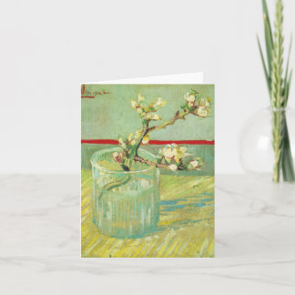 Mandelblommar förgrena sig i Glass Van Gogh konst Kort