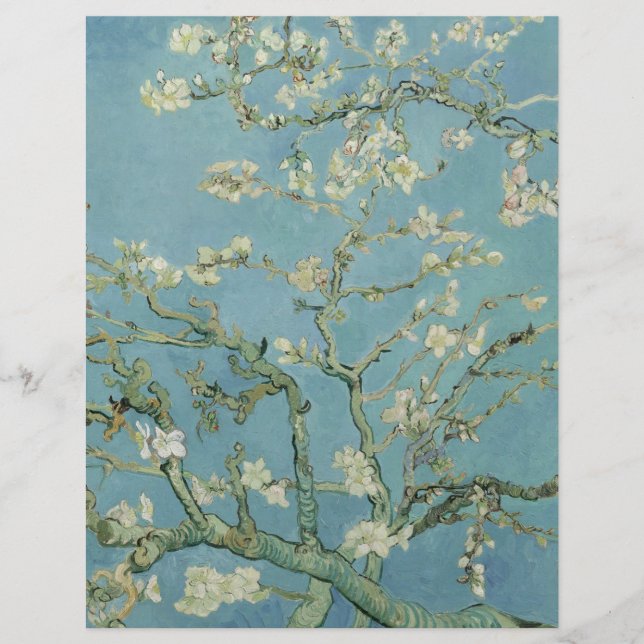 Mandelblomningar av Vincent Van Gogh Finkonst (Framsida)