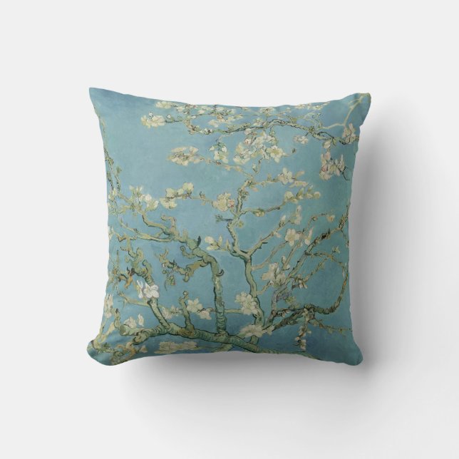 Mandelblomningar av Vincent Van Gogh Finkonst Kudde (Framsida)