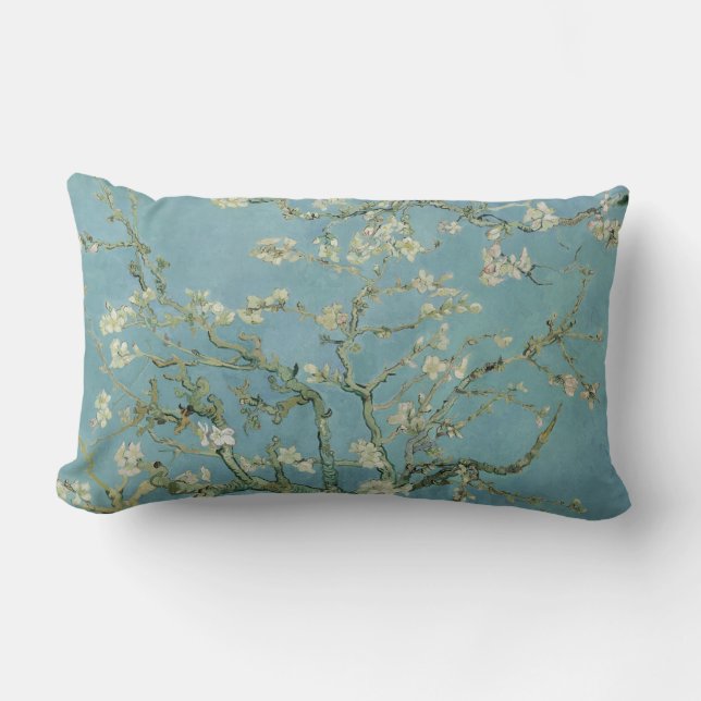 Mandelblomningar av Vincent Van Gogh Finkonst Lumbarkudde (Framsida)