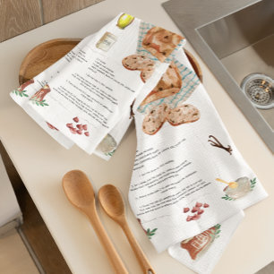 Mandelbröd Mandelbrot Recipe Heirloom Tea Towels Kökshandduk