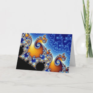 Mandelbrot blått dubblerar spiral Fractal Kort