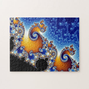 Mandelbrot blått dubblerar spiral Fractal Pussel