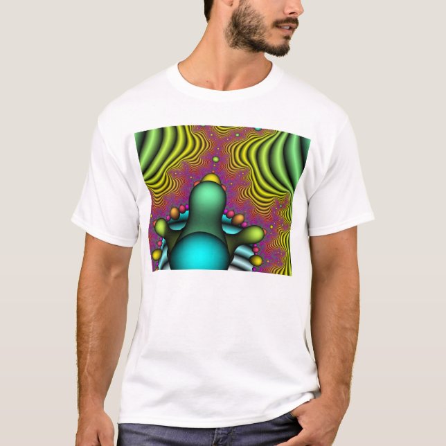 Mandelbrot Chickadee Tee Shirt (Framsida)