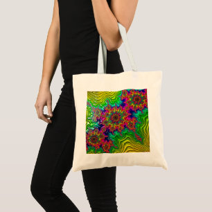 Mandelbrot Färg Explosion Budget Tote Tygkasse