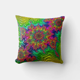 Mandelbrot Färg Explosion Cushion Kudde