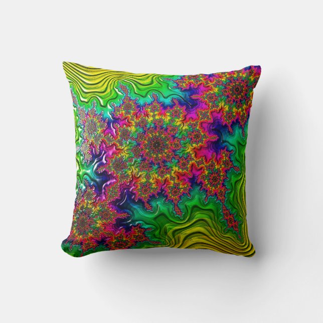 Mandelbrot Färg Explosion Cushion Kudde (Framsida)