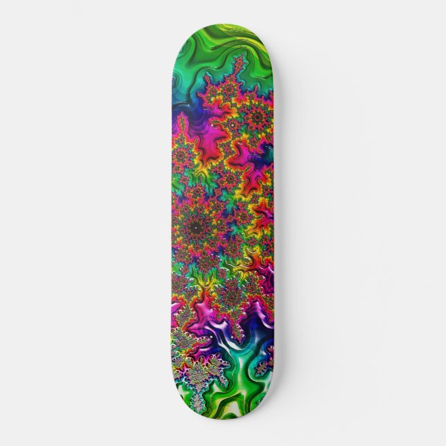 Mandelbrot Färg Explosion Skateboard (Framsida)