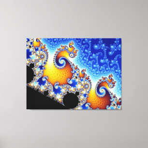 Mandelbrot fastställd tvådimensionell FractalSha Canvastryck