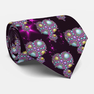 Mandelbrot Fractal Apolloniska området Lila Guld Slips
