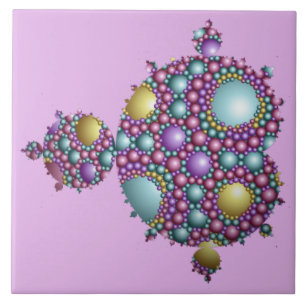 Mandelbrot Fractal Apolloniska området Rosa Guld Kakelplatta
