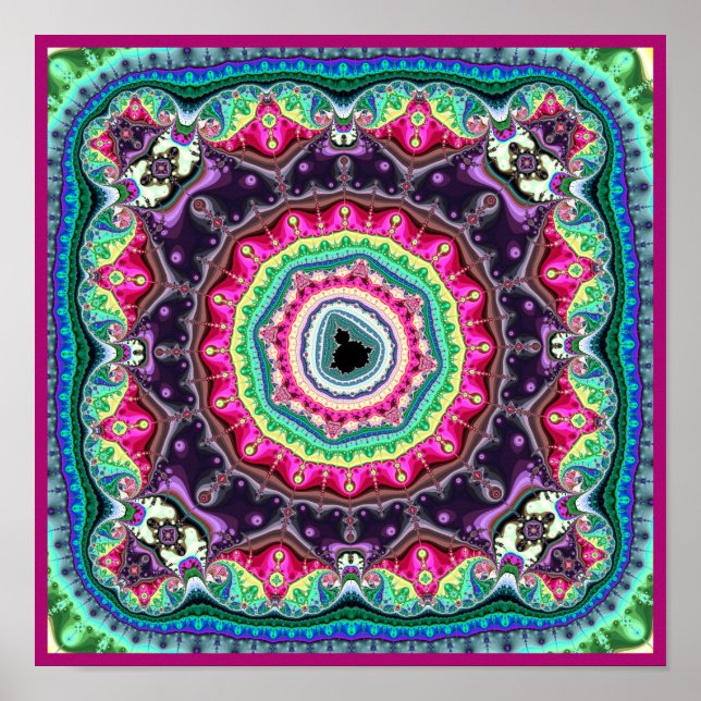 Mandelbrot Fractal Design Poster (Framsidan)