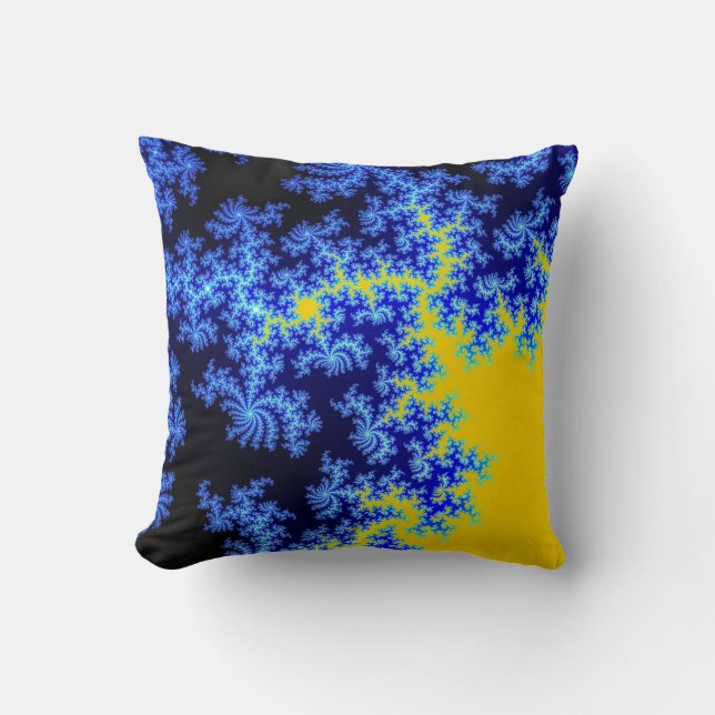 Mandelbrot Fractal Ice Crystal Mönster Kudde (Framsida)