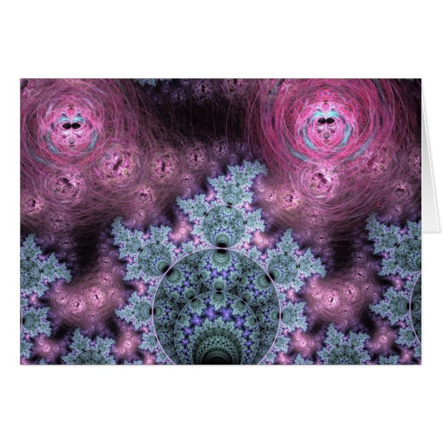 Mandelbrot Fractal Mönster Hälsningskort (Framsidan Horizontal)